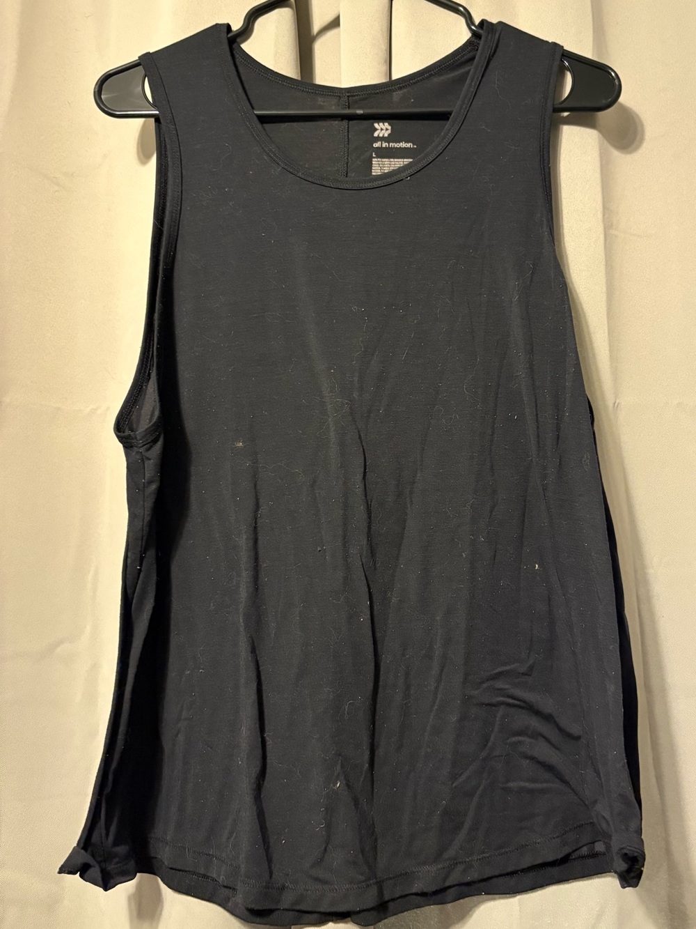 all in motion Black Scoop Neck Tank Top